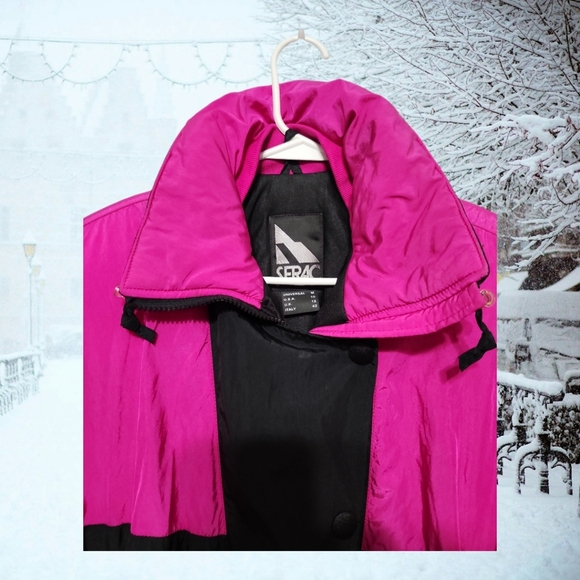 Vintage 1980's Serac Retro Color-Block Winter Ski Jacket EUC No Callouts - Picture 5 of 8
